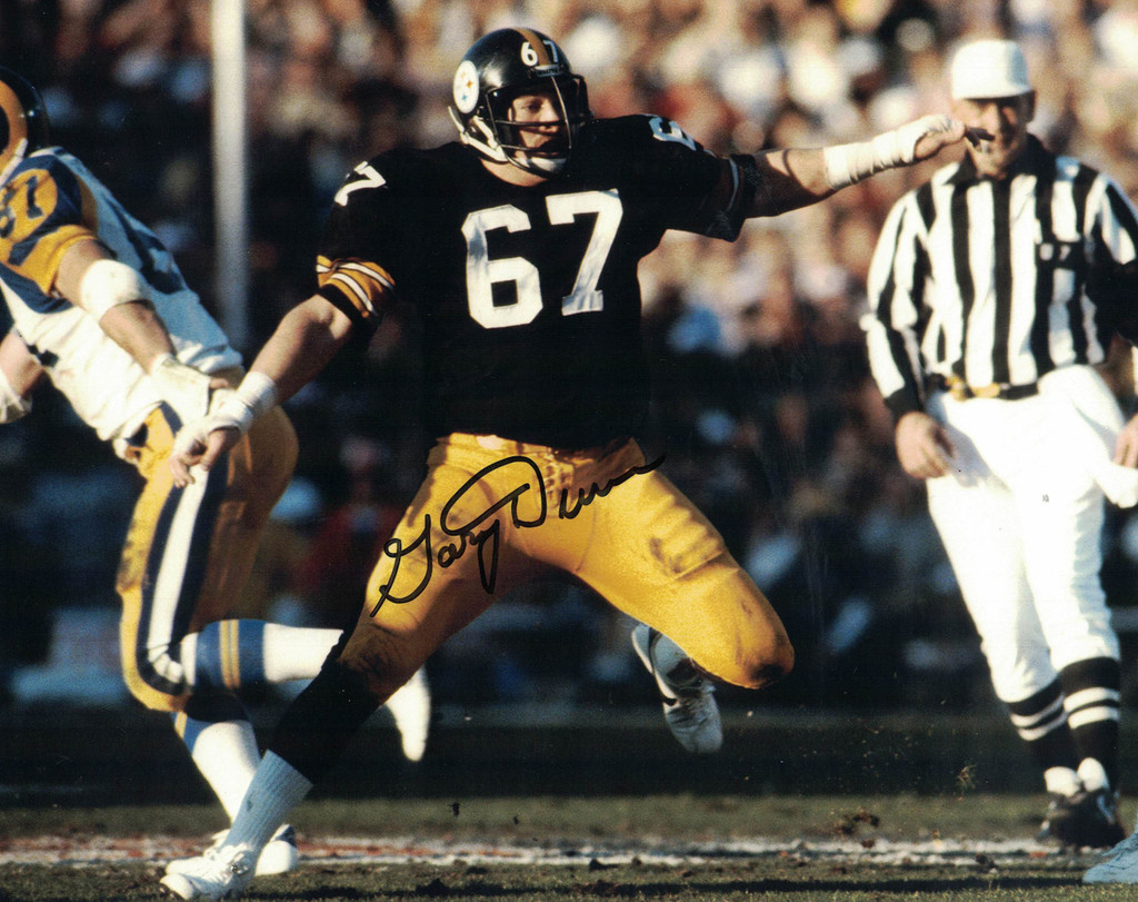 Gary Dunn Autographed/Signed Pittsburgh Steelers 8x10 Photo