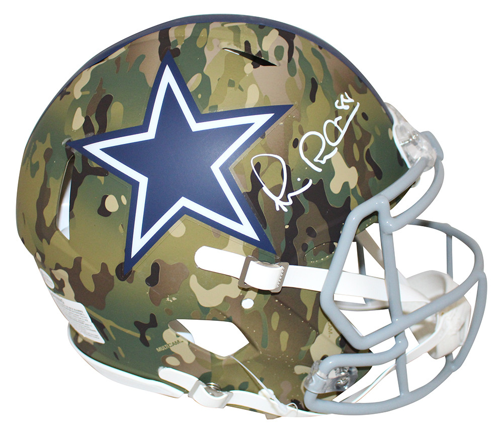 Michael Irvin Signed Dallas Cowboys Authentic Camo Speed Helmet BAS