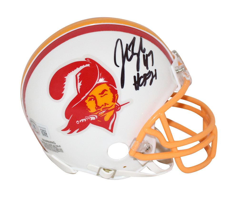 John Lynch Autographed Tampa Bay Buccaneers 76-96 Mini Helmet HOF BAS