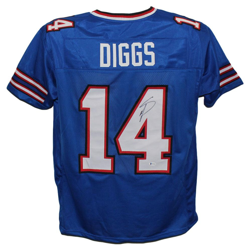 Stefon Diggs Autographed/Signed Pro Style Blue XL Jersey BAS