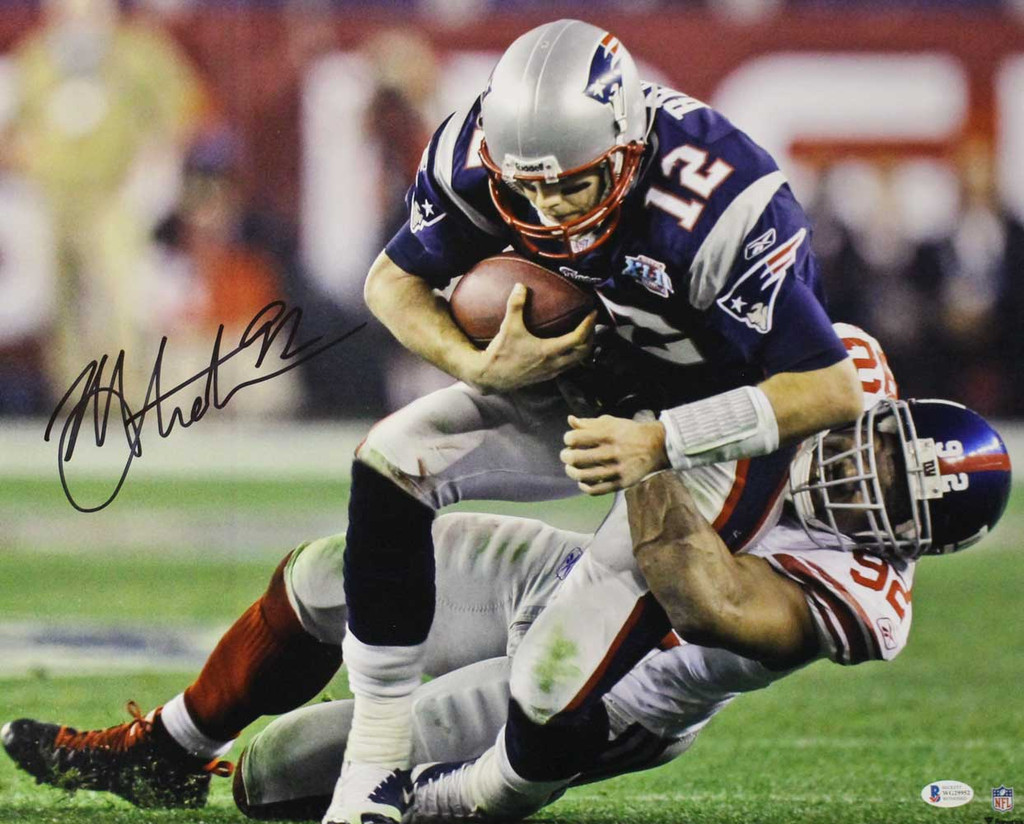 Michael Strahan Autographed/Signed New York Giants 16x20 Photo BAS