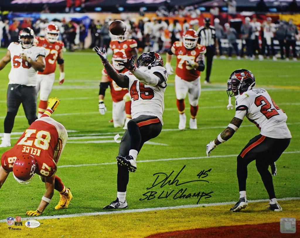Devin White Signed Tampa Bay Buccaneers 16x20 Photo SB Champs BAS