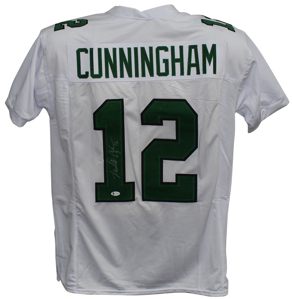 Randall Cunningham Autographed/Signed Pro Style White XL Jersey BAS
