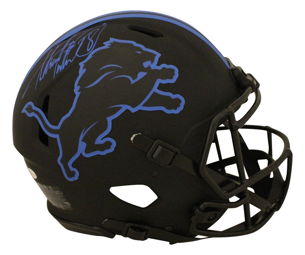 Adrian Peterson Autographed Detroit Lions Authentic Eclipse Helmet BAS