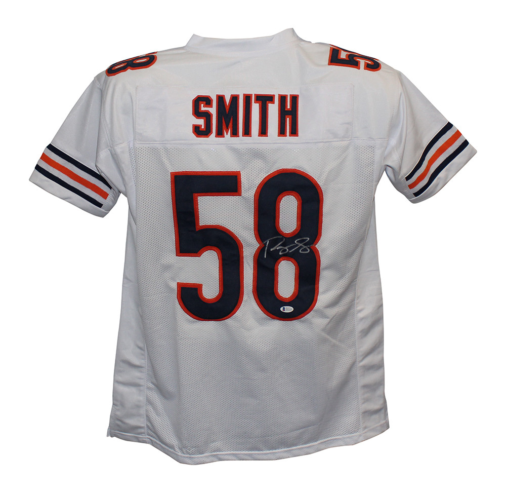 Roquan Smith Autographed/Signed Pro Style White XL Jersey BAS
