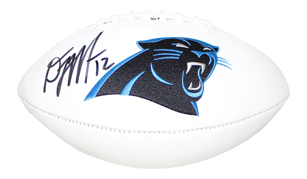 DJ Moore Autographed/Signed Carolina Panthers Logo Football BAS