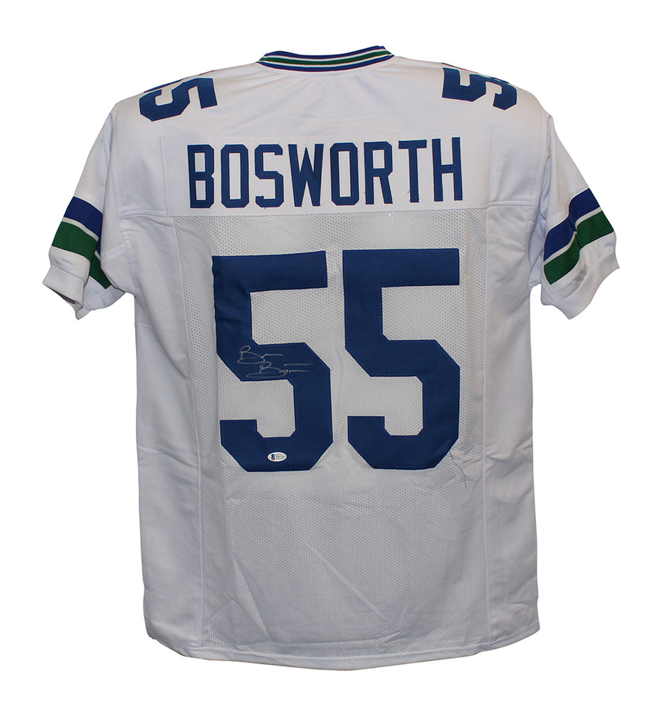 Brian Bosworth Autographed/Signed Pro Style White XL Jersey BAS