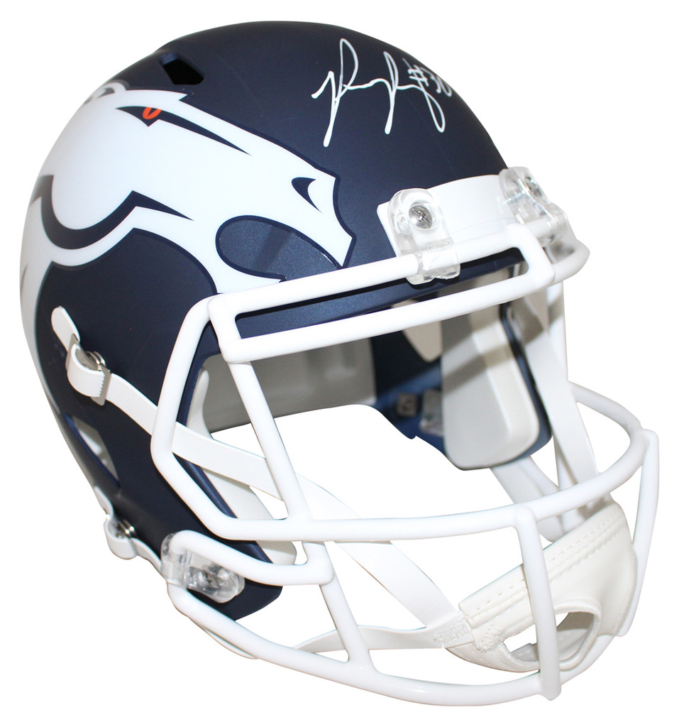 Phillip Lindsay Autographed Denver Broncos AMP Replica Helmet JSA