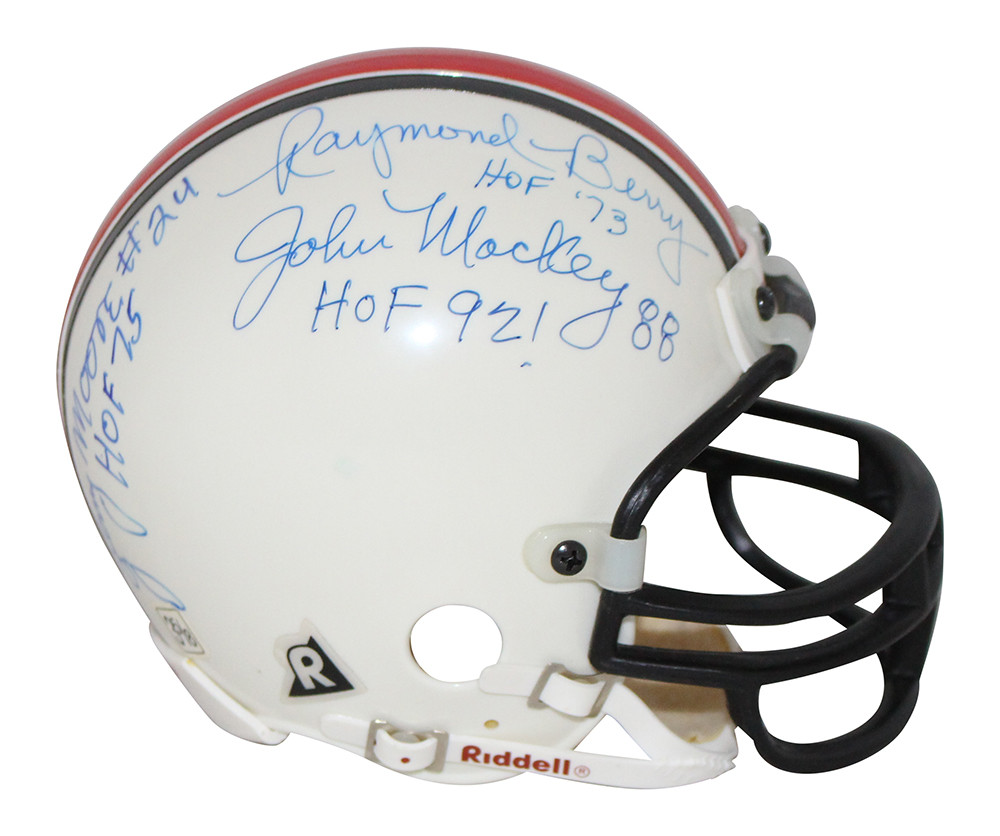 Mackey Berry Donovan & Moore Signed HOF Replica Mini Helmet BAS