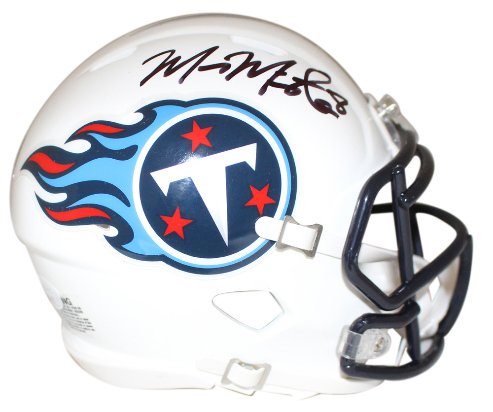 Marcus Mariota Signed Tennessee Titans White Speed Mini Helmet JSA