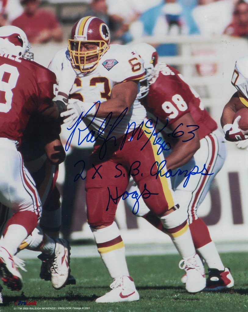 Raleigh Mckenzie Signed Washington Redskins 8x10 Photo 2 Insc