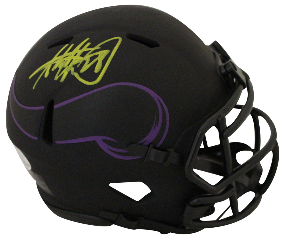 Adrian Peterson Autographed Minnesota Vikings Eclipse Mini Helmet BAS
