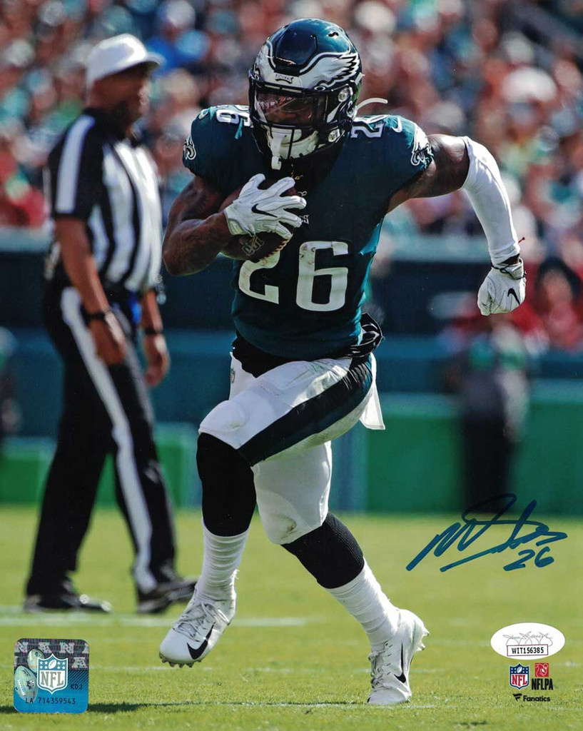 Miles Sanders Autographed Philadelphia Eagles 8x10 Photo JSA HM