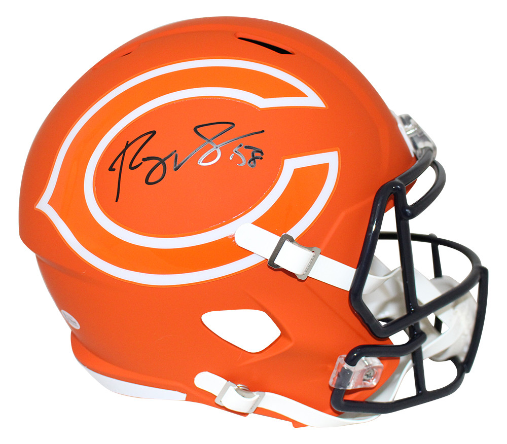 Roquan Smith Autographed/Signed Chicago Bears AMP Replica Helmet BAS