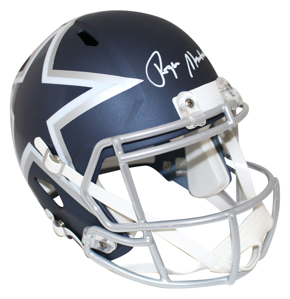 Roger Staubach Autographed Dallas Cowboys AMP Replica Helmet BAS