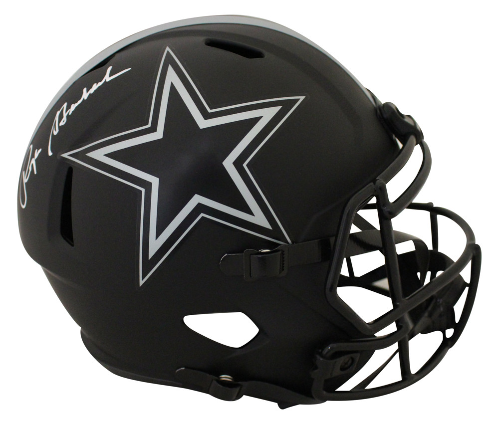 Roger Staubach Autographed Dallas Cowboys Eclipse Replica Helmet BAS