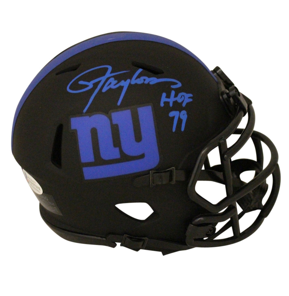 Lawrence Taylor Signed New York Giants Eclipse Mini Helmet HOF BAS
