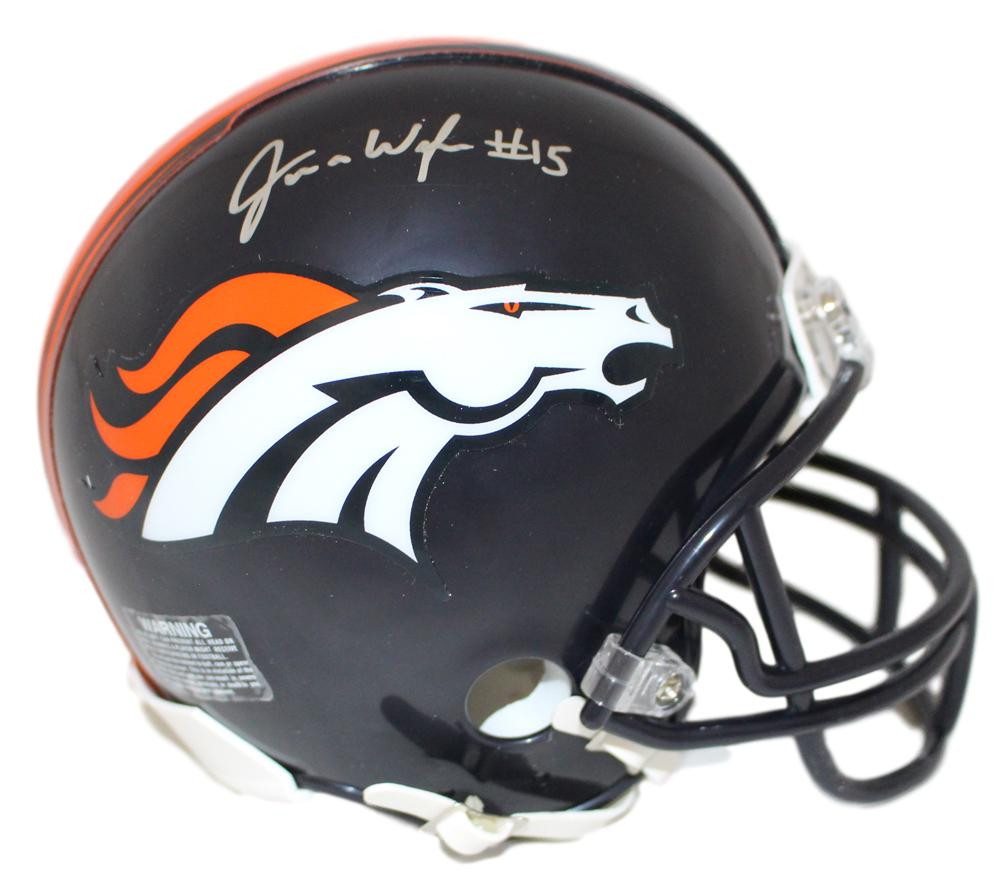 Juwann Winfree Autographed/Signed Denver Broncos Mini Helmet