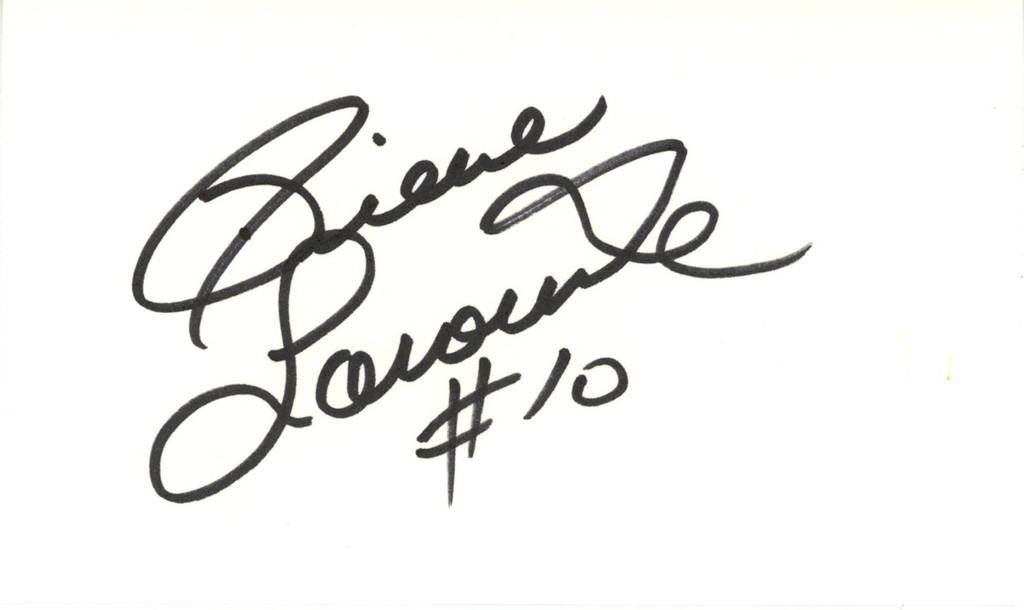 Pierre Larouche Autographed New York Rangers Index Card Beckett 45271