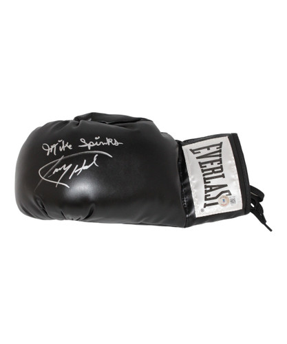 Larry Holmes & Michael Spinks Signed Red Right Boxing Glove Beckett