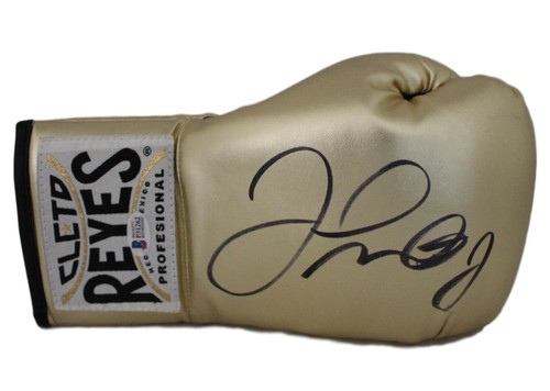 Floyd Mayweather Jr Signed Cleto Reyes Gold Right Hand Boxing Glove BAS
