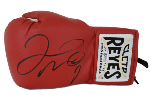 Floyd Mayweather Jr Signed Cleto Reyes Red Left Hand Boxing Glove BAS