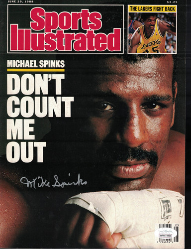 Michael Spinks Autographed Boxing Sports Illustrated Magazine 6/20/88 JSA