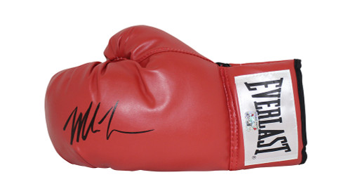Mike Tyson Autographed/Signed Everlast Red Left Boxing Glove BAS