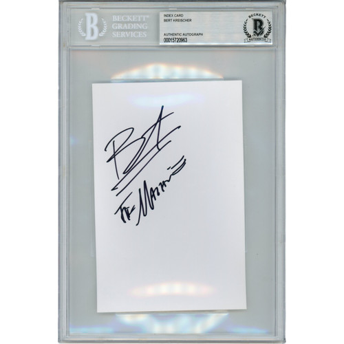 Bert Kreischer Autographed/SIgned 4x6 Card Slabbed The Machine Beckett 46669