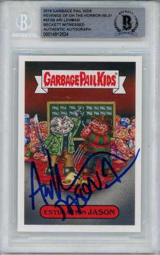 Ari Lehman Signed 2019 Garbage Pail Kids Estimation Jason #SF5B BAS Slab