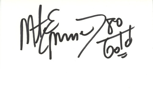 Mike Eruzione Autographed USA Hockey Index Card 80 Gold Beckett 45294