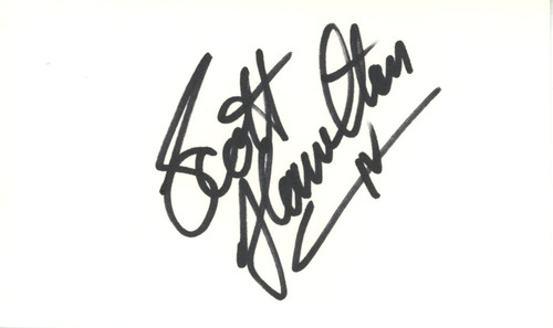 Scott Hamilton Autographed USA Figure Skating Index Card Beckett 45360