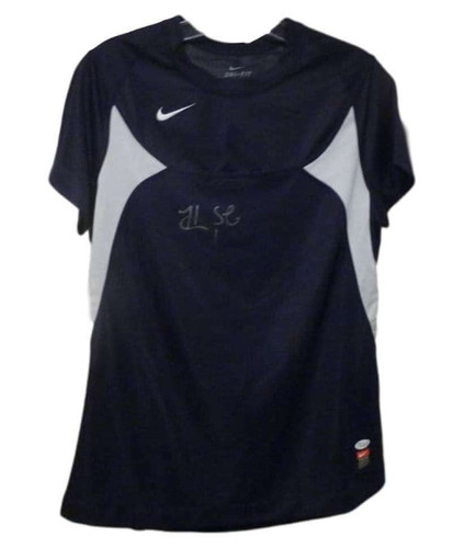 Hope Solo Autographed USA Soccer blue Size Large Nike jersey JSA