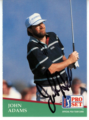 John Adams Autographed 1991 Pro Set #187 Trading Card Beckett 44831