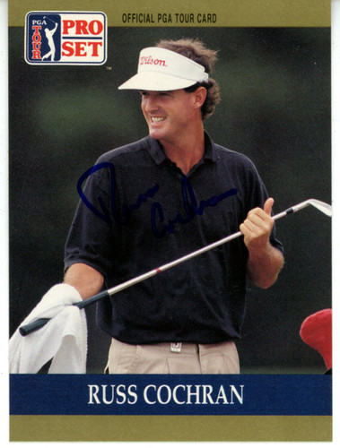 Russ Cochran Autographed 1990 Pro Set #14 Trading Card Beckett 44839