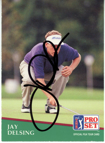 Jay Delsing Autographed 1991 Pro Set #142 Trading Card Beckett 44847