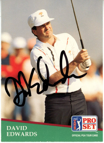 David Edwards Autographed 1991 Pro Set #24 Trading Card Beckett 44851