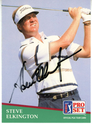 Steve Elkington Autographed 1991 Pro Set #148 Trading Card Beckett 44854