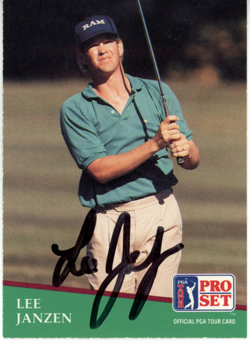 Lee Janzen Autographed 1991 Pro Set #111 Trading Card Beckett 44861