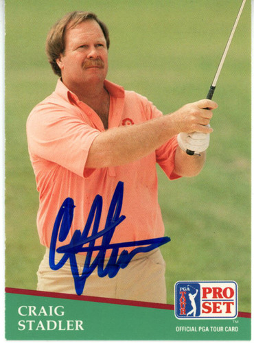 Craig Stadler Autographed 1991 Pro Set #174 Trading Card Beckett 44897