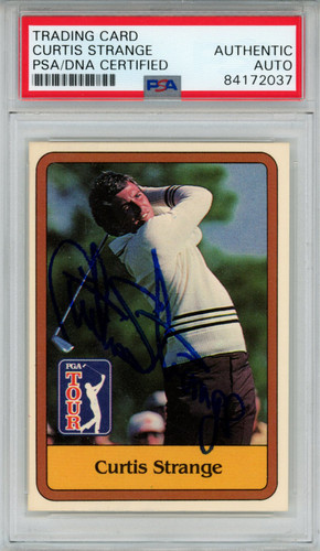 Curtis Strange Autographed 1981 Donruss #3 Trading Card PSA Slab