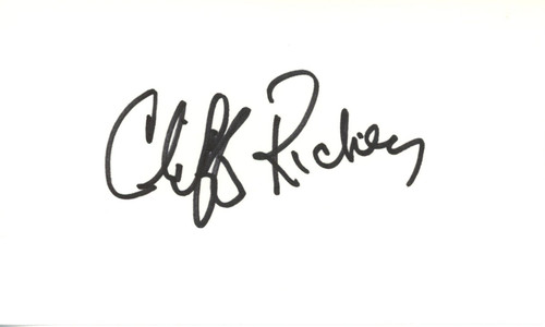 Cliff Richey Autographed/Signed Tennis Index Card Beckett 45356