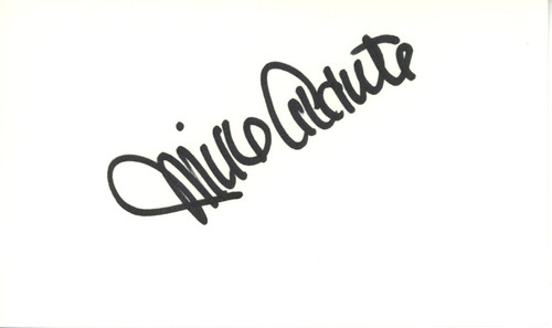 Mike Aldrete Autographed California Angels Index Card Beckett 45358