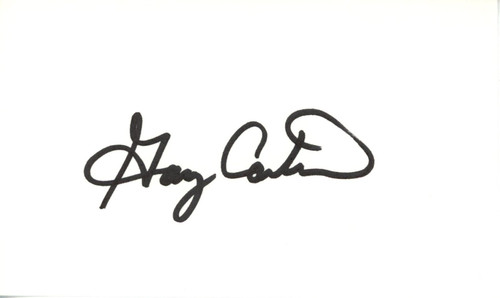 Gary Carter Autographed/Signed New York Mets Index Card Beckett 45375
