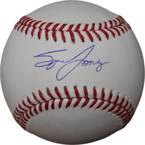 Spencer Jones Autographed/Signed New York Yankees OML Baseball FAN 46966