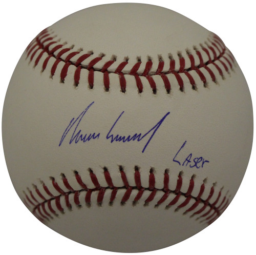 Ramon Laureano Autographed OML Baseball Oakland Athletics Laser MLB