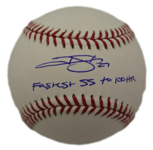 Trevor Story Autographed Colorado Rockies OML Baseball SS 100HRs Beckett