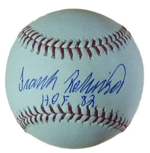 Frank Robinson Autographed OML Baseball w/HOF 82