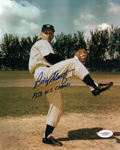 Bobby Shantz Autographed New York Yankees 8x10 Photo INSC JSA
