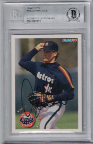 Darryl Kile Autographed Houston Astros 1994 Fleer #496 Trading Card BAS